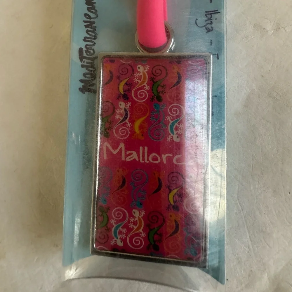 MIC MAC CREATIONS Mediterranean Collection Pink Mallorca Key Fob Bag Charm NIP